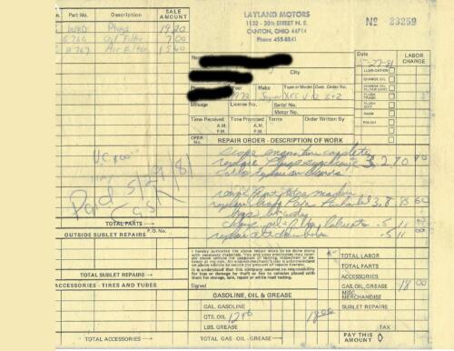 1972 Jaguar XKE Coupe 2+2 Series III invoices-18 pictures